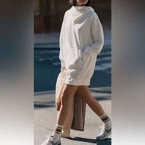 Anthropology White Hoodie Dress by daily Practice